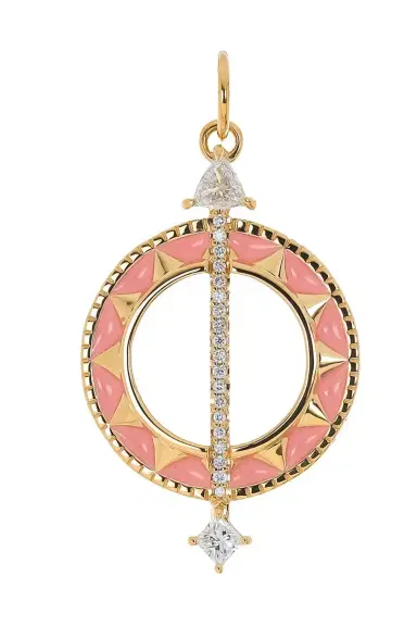 MONICA RICH KOSANN Large Pink Sundial Charm | Thumbnail 1