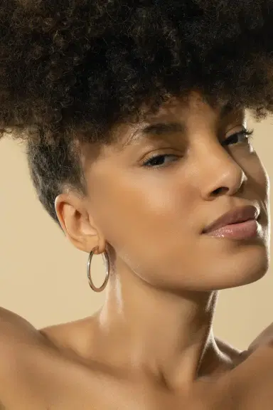 CADAR Large Plain Hoop Earrings | Thumbnail 3