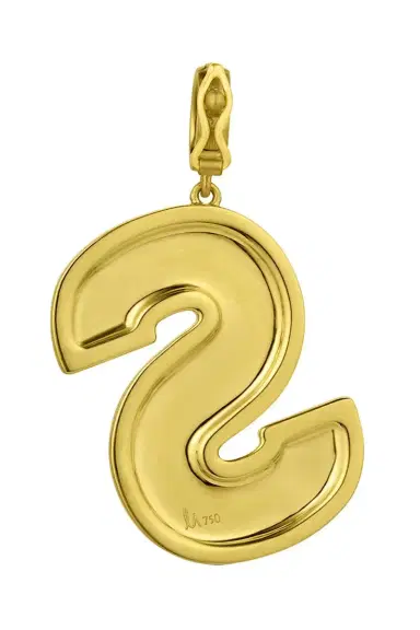 LEIGH MAXWELL Large Ridged Initial Pendant | Thumbnail 3