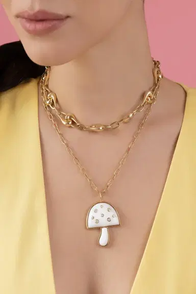 Brent Neale Large White Opal Mushroom Necklace | Thumbnail 2 Brent Neale Large White Opal Mushroom Necklace | Thumbnail 2