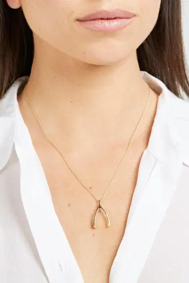 Jennifer Meyer Large Wishbone Necklace | Thumbnail 2