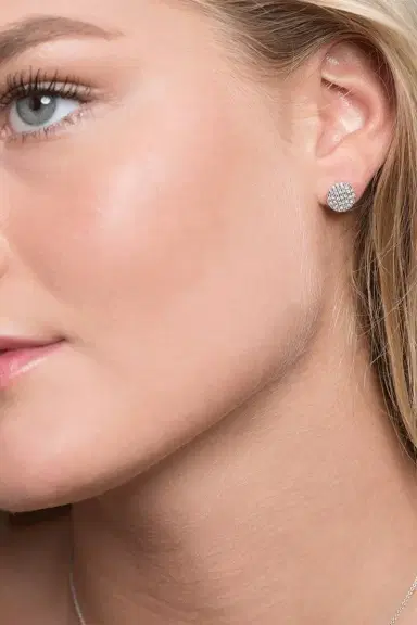 DANA REBECCA DESIGNS Lauren Joy Medium Disc Studs | Thumbnail 2