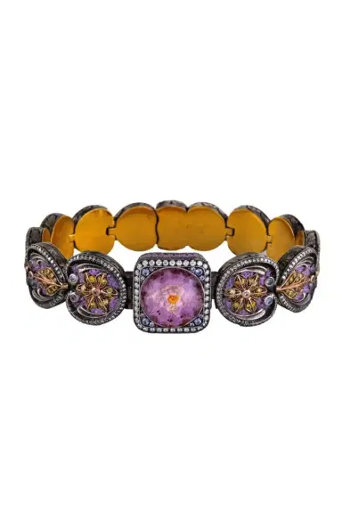 SEVAN BICAKCI Lavender Mosaic Garden Eden Cuff Bracelet | Thumbnail 1 SEVAN BICAKCI Lavender Mosaic Garden Eden Cuff Bracelet | Thumbnail 1