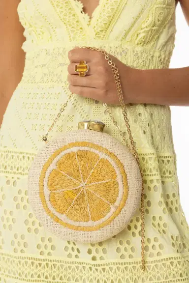 PAMELA MUNSON Lemon Slice Clutch | Thumbnail 4 PAMELA MUNSON Lemon Slice Clutch | Thumbnail 4