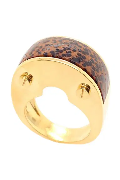 ALETTO BROTHERS Leopard Palm Wood “Salvaggio” Ring | Thumbnail 1