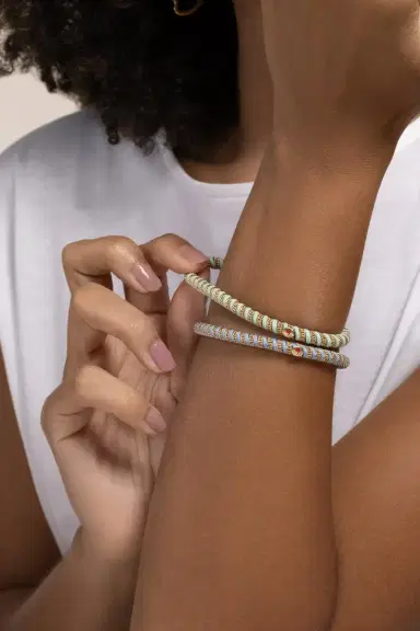 ROBERTO DEMEGLIO Light Blue Gio Stretch Bracelet | Thumbnail 3