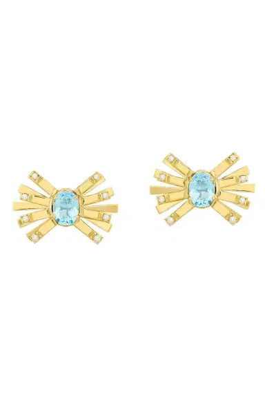 CAROL KAUFFMANN Light Blue Topaz Mini Farfalle Earrings | Thumbnail 1 CAROL KAUFFMANN Light Blue Topaz Mini Farfalle Earrings | Thumbnail 1