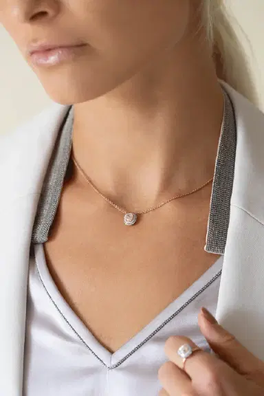 Selim Mouzannar Lilac Enamel Diamond Pendant Necklace | Thumbnail 2