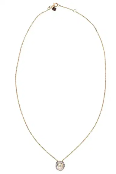 Selim Mouzannar Lilac Enamel Diamond Pendant Necklace | Thumbnail 4