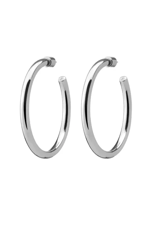 Jennifer Fisher Lilly Baby Hoop Earrings - Silver - 1.5in