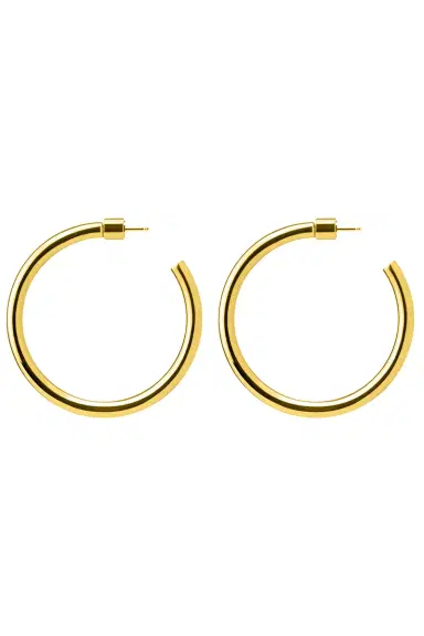 Jennifer Fisher Lilly Baby Hoop Earrings - Yellow Gold - 1.5in | Thumbnail 1 Jennifer Fisher Lilly Baby Hoop Earrings - Yellow Gold - 1.5in | Thumbnail 1