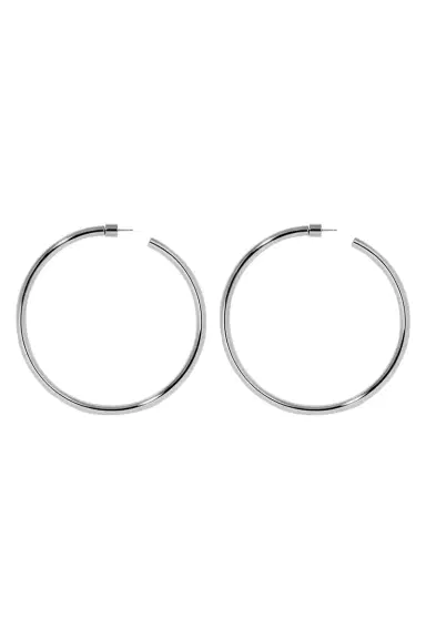 Jennifer Fisher Lilly Hoop Earrings - Silver - 2.5in | Thumbnail 1 Jennifer Fisher Lilly Hoop Earrings - Silver - 2.5in | Thumbnail 1