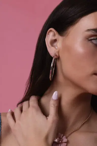 Jennifer Fisher Lilly Hoop Earrings - Silver - 2in | Thumbnail 3 Jennifer Fisher Lilly Hoop Earrings - Silver - 2in | Thumbnail 3