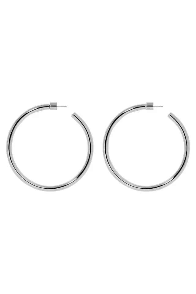 Jennifer Fisher Lilly Hoop Earrings - Silver - 2in