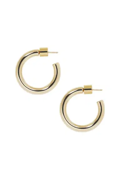 Jennifer Fisher Lilly Huggie Earrings - Yellow Gold - 1in | Thumbnail 1 Jennifer Fisher Lilly Huggie Earrings - Yellow Gold - 1in | Thumbnail 1