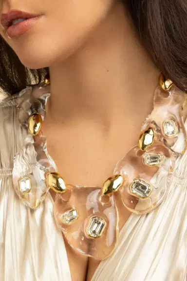 ALEXIS BITTAR Liquid Lucite Crystal Pebble Necklace | Thumbnail 2 ALEXIS BITTAR Liquid Lucite Crystal Pebble Necklace | Thumbnail 2