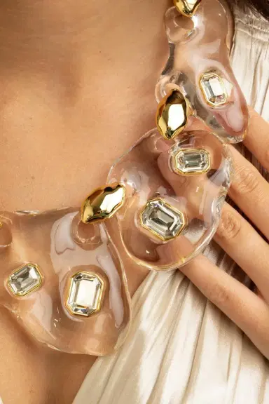 ALEXIS BITTAR Liquid Lucite Crystal Pebble Necklace | Thumbnail 3 ALEXIS BITTAR Liquid Lucite Crystal Pebble Necklace | Thumbnail 3