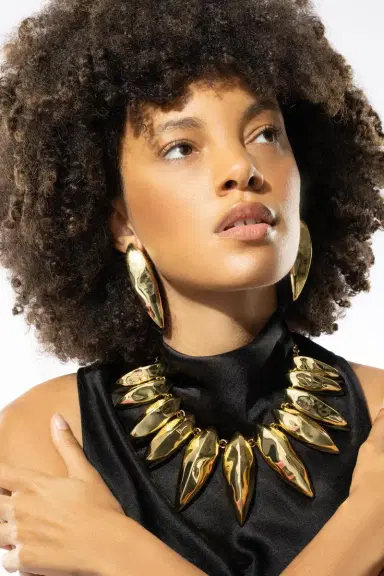 ALEXIS BITTAR Luminous Edged Hoop Earrings | Thumbnail 2 ALEXIS BITTAR Luminous Edged Hoop Earrings | Thumbnail 2