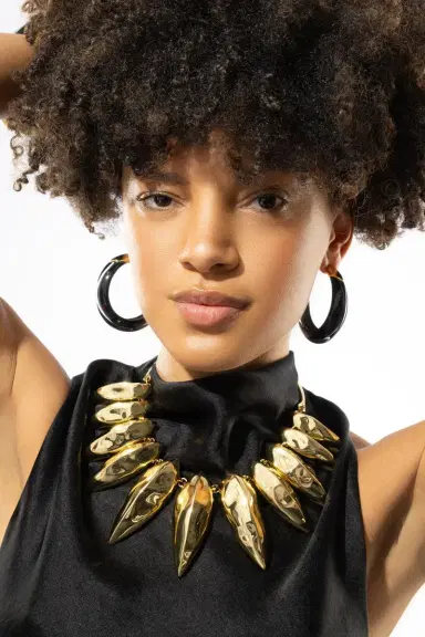 ALEXIS BITTAR Luminous Edged Hoop Earrings | Thumbnail 4 ALEXIS BITTAR Luminous Edged Hoop Earrings | Thumbnail 4