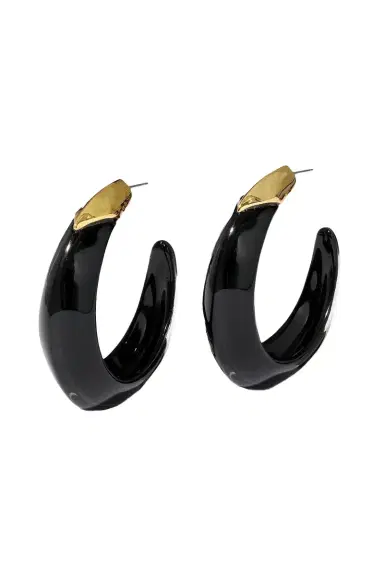 ALEXIS BITTAR Luminous Edged Hoop Earrings | Thumbnail 1 ALEXIS BITTAR Luminous Edged Hoop Earrings | Thumbnail 1