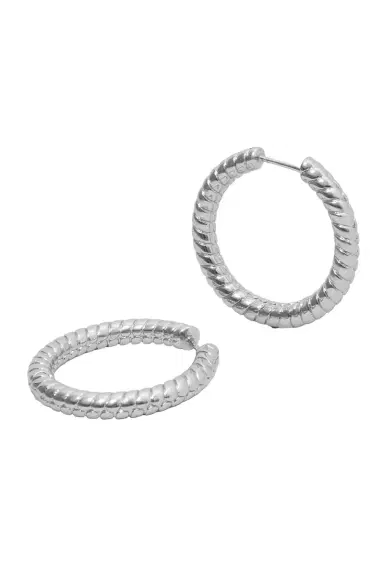 Jennifer Fisher Madison Avenue Huggie Earrings - Rhodium | Thumbnail 2 Jennifer Fisher Madison Avenue Huggie Earrings - Rhodium | Thumbnail 2