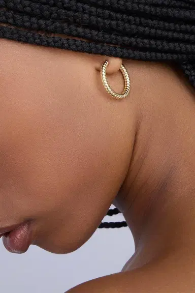 Jennifer Fisher Madison Avenue Huggie Earrings - Yellow | Thumbnail 2 Jennifer Fisher Madison Avenue Huggie Earrings - Yellow | Thumbnail 2