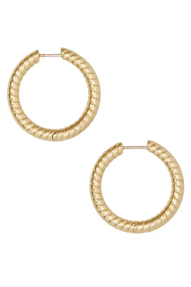 Madison Avenue Huggie Earrings - Yellow