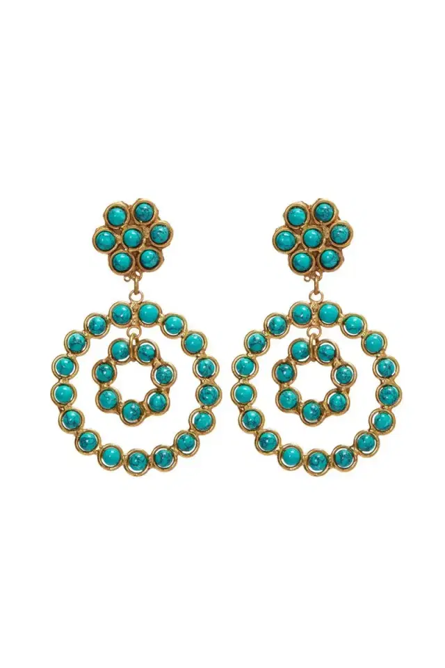 Sylvia Toledano Malachite Happy Flower Earrings