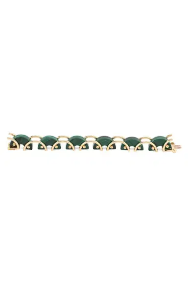 ALETTO BROTHERS Malachite Luna Curve Bracelet | Thumbnail 1