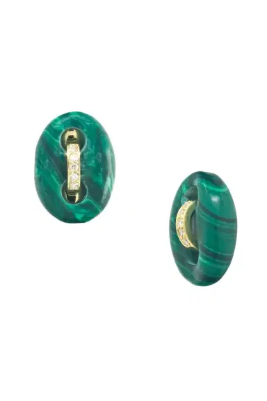 Jenna Blake Malachite Mini Mariner Stud Earrings | Thumbnail 1 Jenna Blake Malachite Mini Mariner Stud Earrings | Thumbnail 1