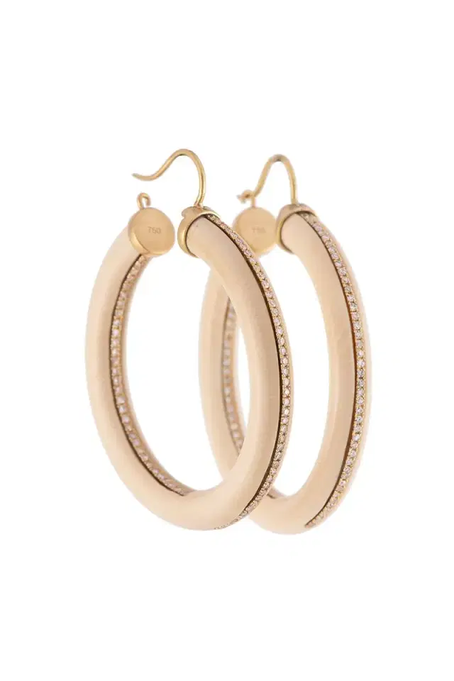 Sylva & Cie Mammoth Ivory Hoop Earrings