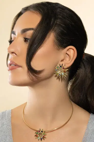 CAROL KAUFFMANN Mandala Multi Colored Hoops | Thumbnail 3