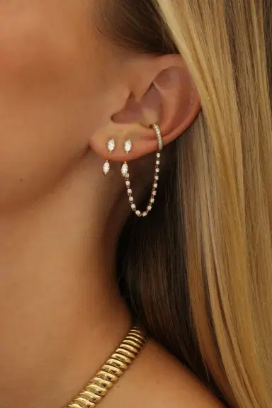 Anita Ko Marquis Diamond Orbit Earring | Thumbnail 2