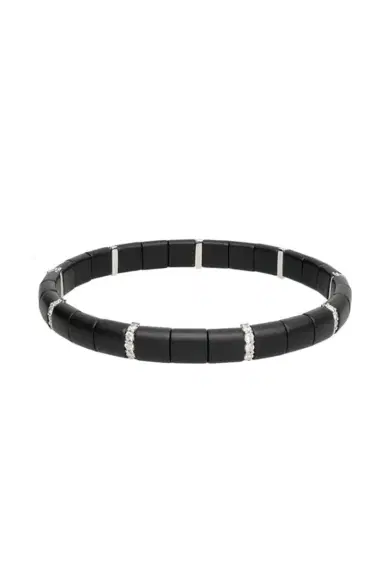 ROBERTO DEMEGLIO Matte Black Ceramic Nine Diamond Pura Bracelet | Thumbnail 1