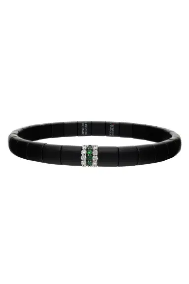 ROBERTO DEMEGLIO Matte Black Ceramic Tsavorite Diamond Pura Bracelet | Thumbnail 1