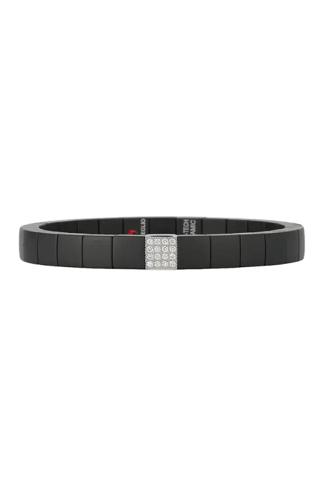ROBERTO DEMEGLIO Matte Black Scacco Bracelet