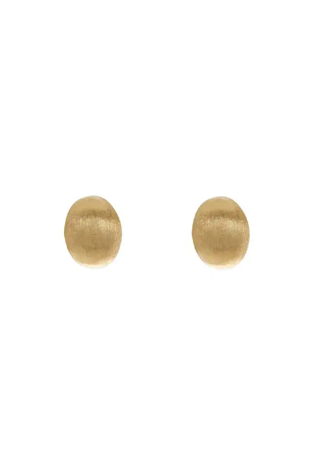 NANIS Medium "Muse" Gold Perle Stud Earrings