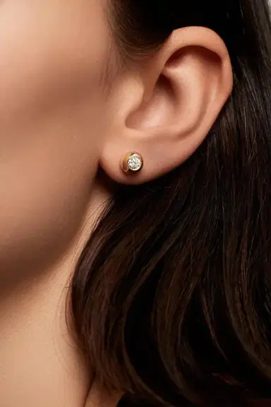Melissa Kaye Medium Audrey Diamond Stud Earrings | Thumbnail 2
