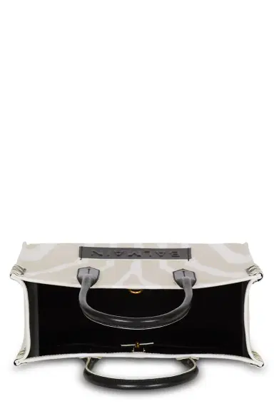 Balmain Medium B-Army Shopper Tote - Zebra Canvas | Thumbnail 5