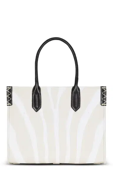 Balmain Medium B-Army Shopper Tote - Zebra Canvas | Thumbnail 9