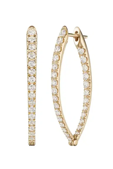 Melissa Kaye Medium Cristina Diamond Earrings - Yellow Gold | Thumbnail 1 Melissa Kaye Medium Cristina Diamond Earrings - Yellow Gold | Thumbnail 1