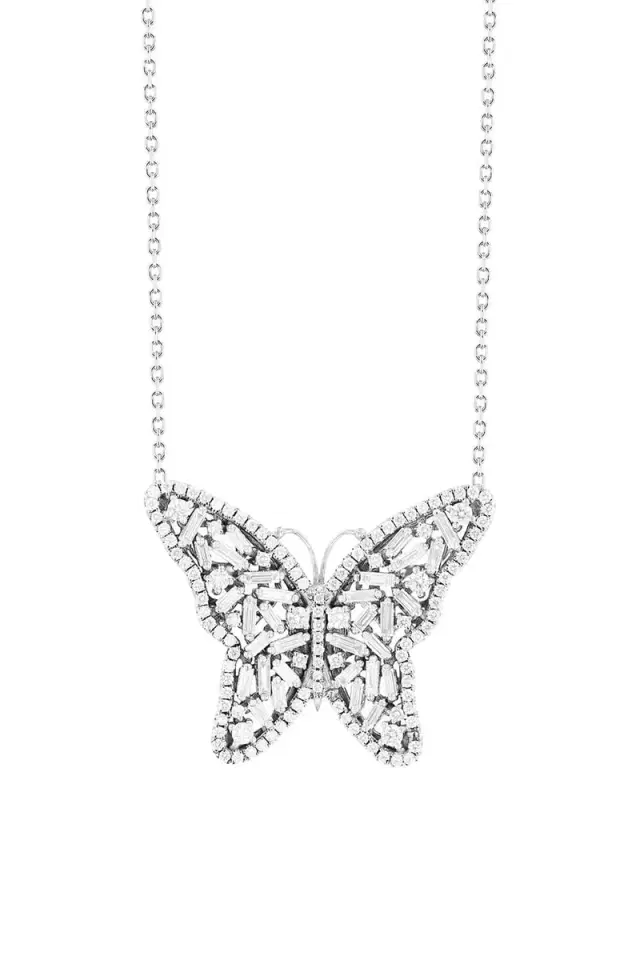 Medium Diamond Butterfly Necklace
