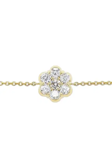 Bayco Medium Diamond Flower Chain Bracelet | Thumbnail 1