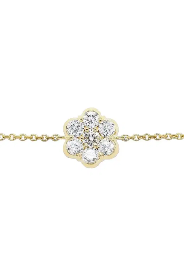 Bayco Medium Diamond Flower Chain Bracelet