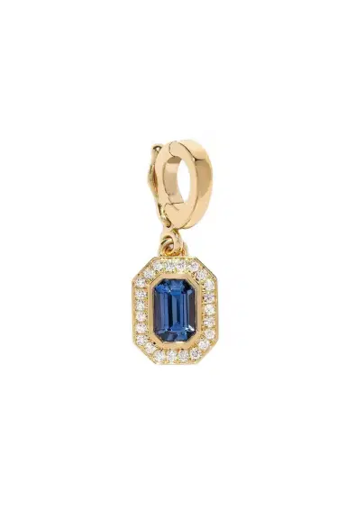 Azlee Medium Diamond Silhouette Sapphire Charm | Thumbnail 1 Azlee Medium Diamond Silhouette Sapphire Charm | Thumbnail 1
