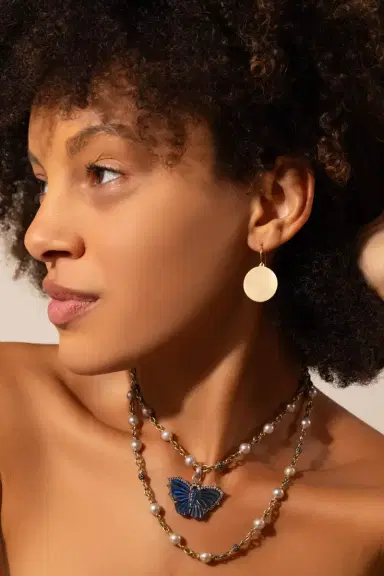 IRENE NEUWIRTH JEWELRY Medium Flat Circle Earrings | Thumbnail 2