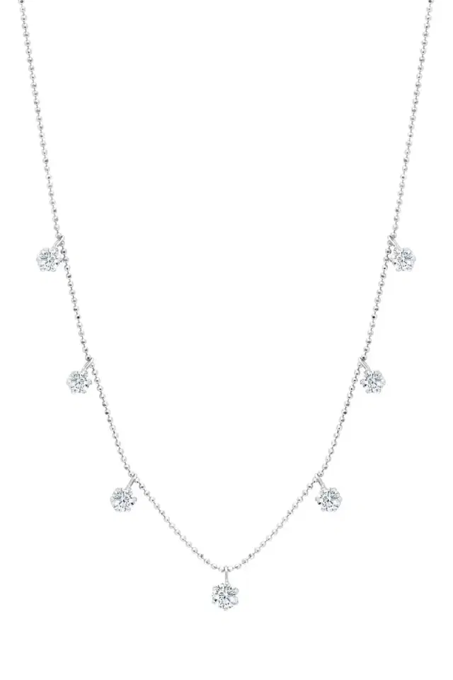 GRAZIELA Medium Floating Diamond Necklace
