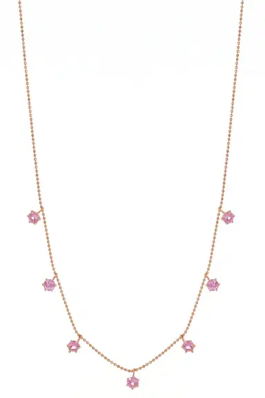 GRAZIELA Medium Floating Pink Sapphire Necklace | Thumbnail 1