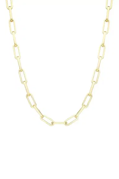 BIZZOTTO Medium Link Paperclip Necklace | Thumbnail 1
