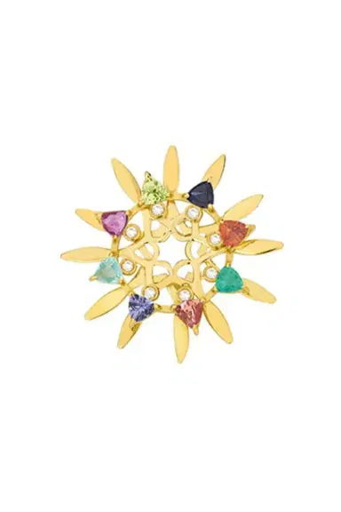 CAROL KAUFFMANN Medium Multi Sapphire Mandala Pendant | Thumbnail 1 CAROL KAUFFMANN Medium Multi Sapphire Mandala Pendant | Thumbnail 1